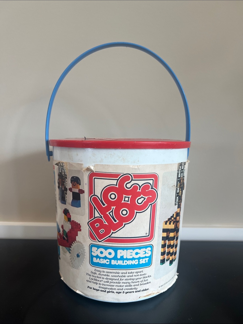 Vintage Loc Blocs Bucket